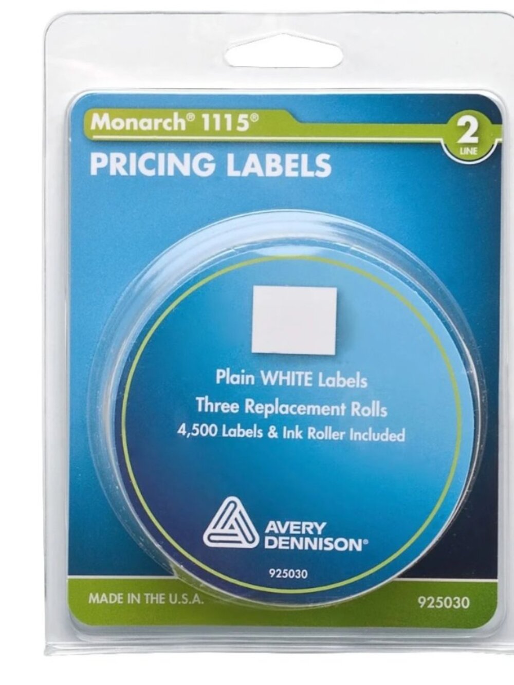 New Monarch 1115 Pricing Labels!  2 Line  White  4 Packages  18000 Labels Total